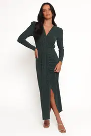 [PUP78] Grayson Maxi Dress - Emerald XS emerald