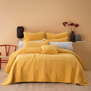Bianca Raymond Coverlet Set Mustard Queen/King