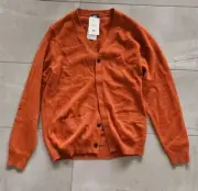 Uniqlo Pure Wool Cardigan jacket Orange M