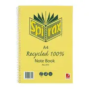 Spirax 810 Recycled Notebook A4 120 Page Pack Of 5