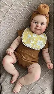 ZIYIUI Lifelike 24 inch 60 cm Reborn Baby Doll Body Silicone Realistic Handmade Reborn Dolls Newborn Dolls Best Xmas Gifts for Children (Reborn Babies)