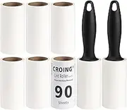 CROING 720 Sheets Extra Sticky Lint Rollers and Refill Set with 2 Handles and