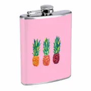 Pineapple Em4 Flask 8oz Stainless Steel Hip Drinking Whiskey