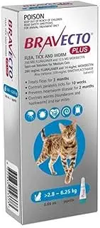 BRAVECTO CAT PLUS 250 MG 2.8-6.25KG BLUE