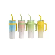 4Pcs 40oz Tumbler with Handle Straw and Lid Insulated Water Bottle Stainless Steel Reusable Travel Mug