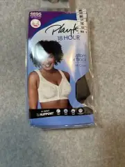 Playtex 18 Hour Front-Close Wire-Free Custom Flex Back Bra - Black Size 38C
