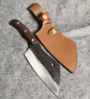 kitchen meat cleaver blade cook chopper bag scabbard sheath cow leather H157