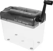 STOBOK Hand-cranked Paper Shredder Small Crosscut Shredder Desktop Paper Shredder Machine Home Accessories Convenient Paper Shredder Paper Hand Shredder Document Stainless Steel Black
