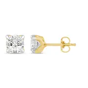 Solitaire Stud Earrings with 1/2ct of Laboratory Grown Diamonds in 9kt Yellow Gold