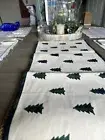 Bobs Furniture Christmas Tree Tartan Blue, Green Plaid Table Runner 72” NEW