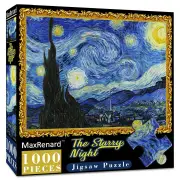 NNEOBA 1000 Pieces Jigsaw Puzzle for Van Gogh Starry Night