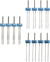 Aswalling 12 Pieces Twin Needles, Double Twin Needles with Plastic Box for Household Sewing Machine, 3 Sizes Mixed 2.0/90, 3.0/90, 4.0/90