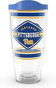 Tervis Pittsburgh Panthers - First String Made in USA Double Walled Insulated Tumbler Travel Cup Keeps Drinks Cold & Hot, 10oz, Classic