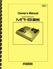 Fostex MR-8HD Multitracker Recorder OWNER'S MANUAL