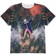 4th of July Dabbing Uncle Sam Fireworks Sub All Over Youth T Shirt