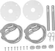 Gatuida Hood Lock Car Racing Hood Pin Hook Bonnet Accessory Gate Brake Line Kit Bins Latch Aluminum Hood Pin Wire Cable Door Bolt Seat Charger Vent Car Kit Locks Key Silver Aluminum Alloy