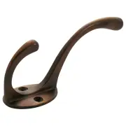 12cm Nouveau Hat &amp; Coat Hook, Antique Brass