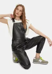 [BB Dakota] Gets The Jog Done Vegan Leather Overalls