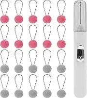 ReignSword 20 Pcs Duvet Clips and Threading Tool, Soft Duvet Snaps to Hold Comforter Inside, Invisible Quilt Fixing Clips Duvet Pins for Quilts Blanket Sheet (Gray, Pink)