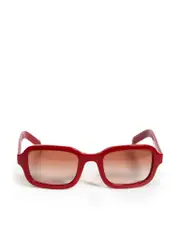 Red Square Frame Tinted Sunglasses