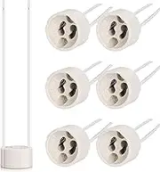 DiCUNO GU10 Wire Connector Socket, LED Light Lamp Bulb Holder, Maximum Wattage 300W, Heat Resistant up to 600°C, Fire Resistant (6-Pack)