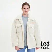 在飛比找樂天市場購物網優惠-Lee 羔羊絨刷毛休閒外套 女 X-LINE 米白LL220