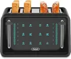 Gevi Toaster 4 Slice,Led Display Touchscreen Bagel Toaster with Dual Control of