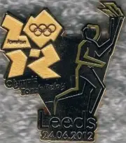2012 London Olympic Torch Relay Leeds Games Mark Pin