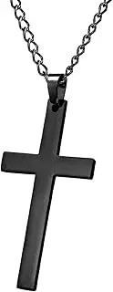 [Generic] Men Chain Necklaces | Christian Men Pendants Rust-Proof Stainless Steel Chain Necklaces,Hip-Pop Men Accessories All-Match Rotproof Bible Pendant for Neck