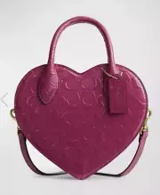 Coach Signature Monogram Heart Patent Top-Handle Bag NWT! Perfect Christmas Gift