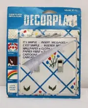 Decorplate Clear Plastic Light Plate Cover Double Switch Wallpaper or Paint NOS