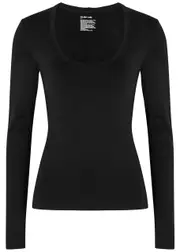 Helmut Lang Stretch-jersey top - Black - XS/S XS/S