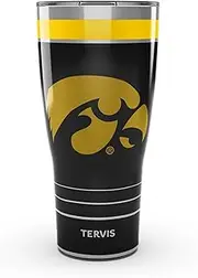Tervis Traveler Iowa Hawkeyes - Night Game Triple Walled Insulated Tumbler Travel Cup Keeps Drinks Cold & Hot, 30oz, Stainless Steel