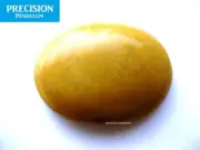Yellow Jade Amulet Cabochon Gemstone Thumb Crystal Healing Therapy Worry Stone