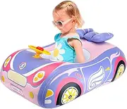 Water Floats, Inflatable Pool Float, 31.1x24.02x10.63 inches Car Shape, Ride On Toy for Kids 3+, Outdoor Games, Beach, Lake, Summer, Easy to Inflate, Sturdy & Safe