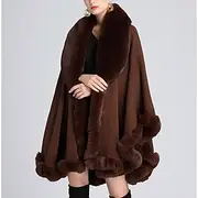 Faux Fur Wraps Elegant Cute Ladies Long Sleeve Rabbit Fur Wedding Wraps With Pure Color For Formal Spring