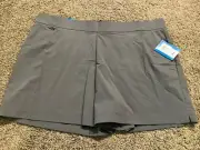 Columbia Women's Anytime Casual Outdoor 3X Flat Front 6” Inseam NWT Gray