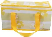 FONDOTIN Insulated Bento Bag Multi-Function Bento Bag Insulation Picnic Basket Picnic Baskets Cool Bag Lunch Bag with Shoulder Strap Square Lunch Bag Snack Bucket Yellow 600d Oxford Cloth