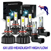 6X LED Headlight High/Low Beam 6000K White for Toyota Prado J150 2010-2017 (for: NSU)