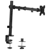 Single Monitor Arm Desk Mount, Holds Screens up to 32 inch 16" Tall Black