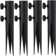 Metal Torch Stake,Sturdy Outdoor Light and Garden Stakes | Torch Stand for Patio Lights Landscaped Patios Solar Street Lights