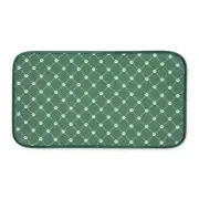 Machine Washable, Ultra Absorbent Pet Mat, 10x18, Hunter Green Trellis Print
