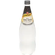 Schweppes Tonic Water Zero Sugar 1.1Lt