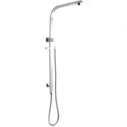 AQUAPERLA Blaze Square Chrome Top Water Inlet Shower Rail