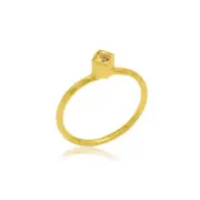 14k yellow Gold Vermeil citrine Gemstone hammered silver Ring for mom