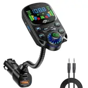 Bluetooth 5.3 FM Transmitter for Car- Bluetooth Car Adapter PD30W & USB Port