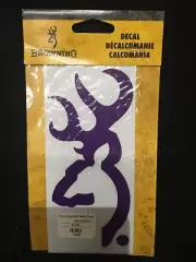 Browning Official Buckmark Auto Glass Decal 6" Purple 3922009616 #10587