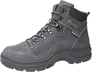 [WCXTY] Steel Toe Sneakers for Men,Casual Breathable Slip Resistant Work Boots for Men Steel Toe,Lightweight Composite Safety Shoes for Men,Men's Industrial & Construction Shoes (Color : Gray, Size : 7)