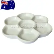 7 Well Flower Shaped Ceramic Porcleain Watercolour Palette Paint Mixing Tray