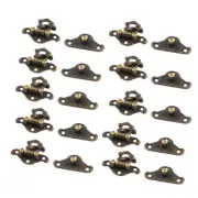 Vintage Wooden Case Jewelry Box Clasp Hasp Latch Bronze Tone 10 Sets w Screws